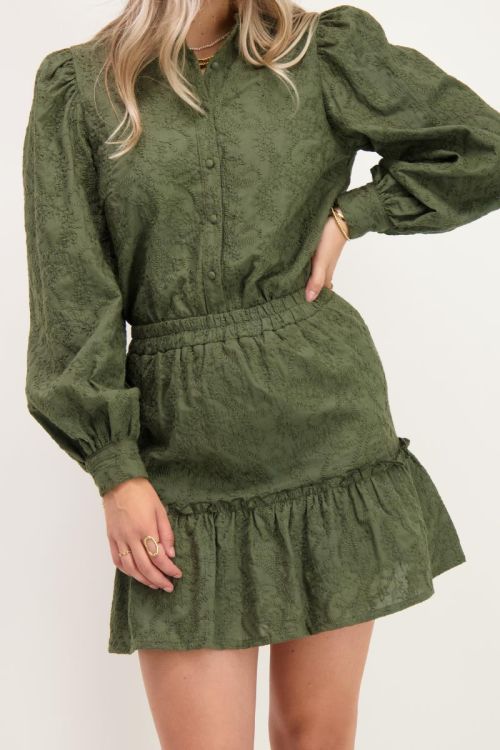 Donkergroen rokje embroidery