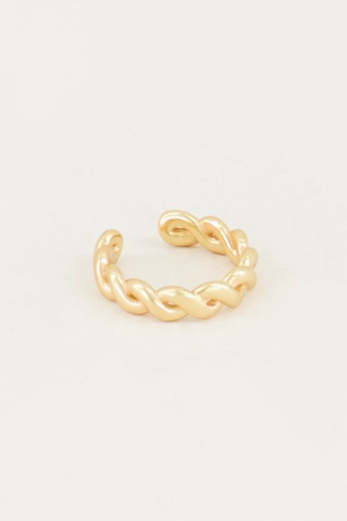 Fake piercing, braided ear cuff, fake earring
