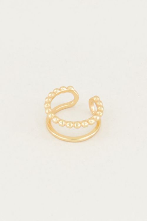 Ear cuff dubbele ring, nep oorbellen