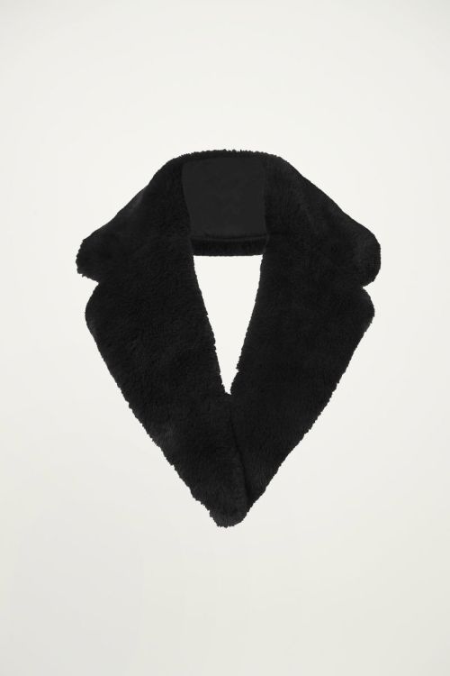Stola faux fur zwart imitatiebont, sjaal