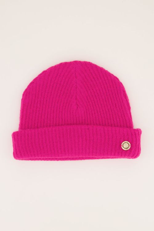 Fel roze gekleurde muts