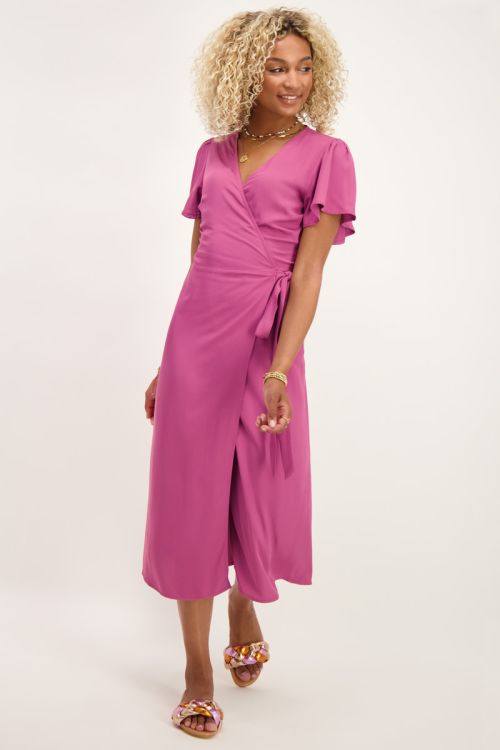 Fuchsia midi wrap dress | Dresses | My Jewellery