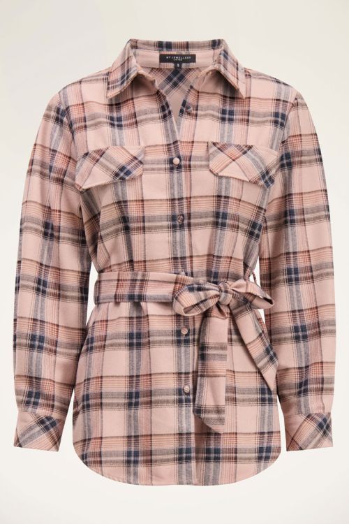 Geruite blouse met koord | My Jewellery