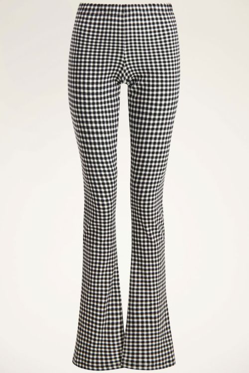 Zwart-witte flared pants met ruitjes | My Jewellery