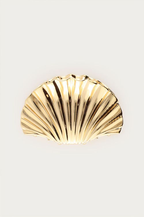 Gold colored hair clip large shell | My Jewellery
