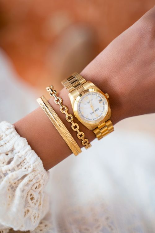 Wit goud store horloge heren