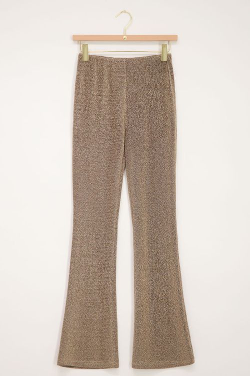 Goldfarbene Schlaghose mit Glitzer | My Jewellery