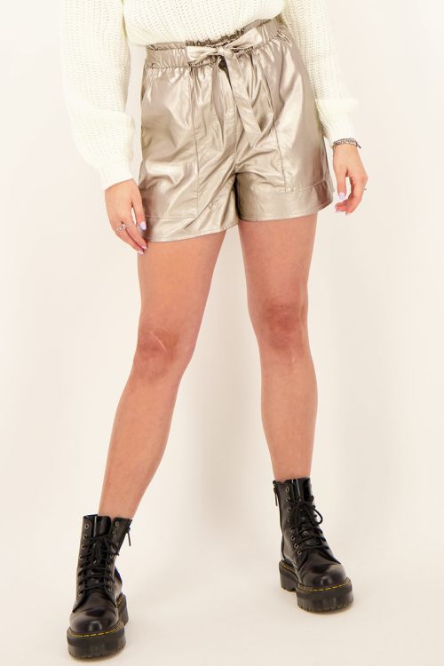 Gouden short leatherlook
