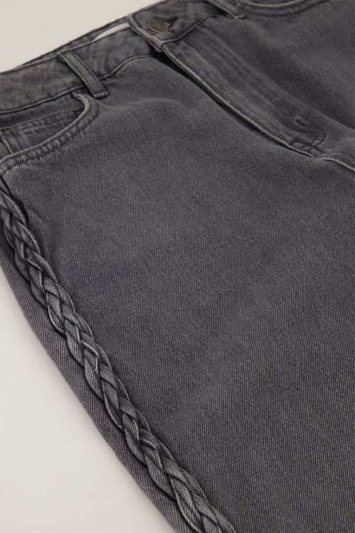 Gray jeans with braid detail | My Jewellery