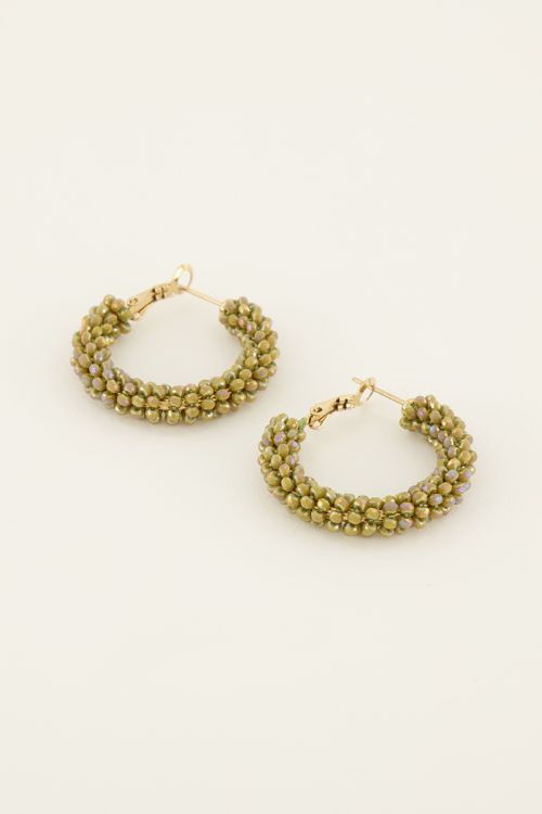 Groene kralen oorringen | My Jewellery