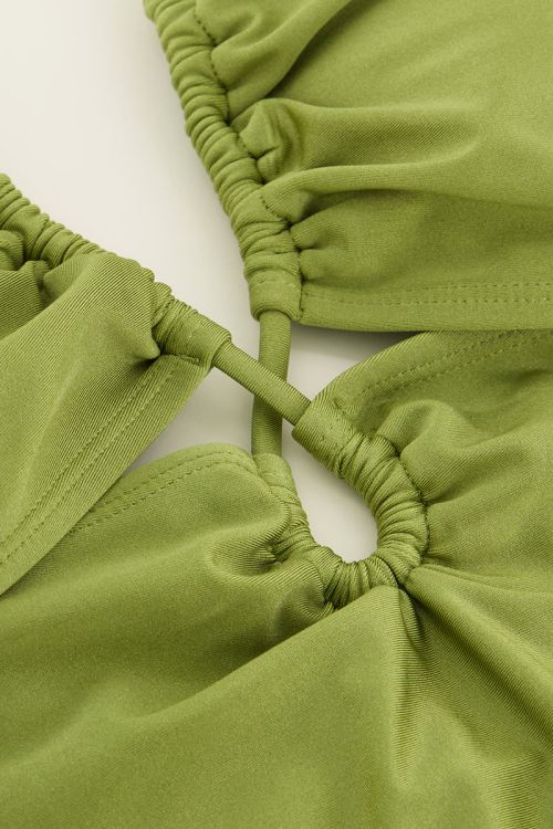 Green swimsuit with crossed back | My Jewellery