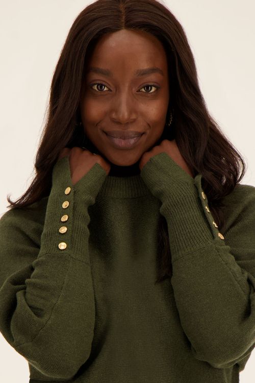 Groene trui met wijde mouwen | My Jewellery