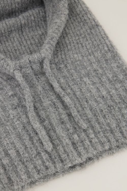 Grey knitted balaklava | My Jewellery