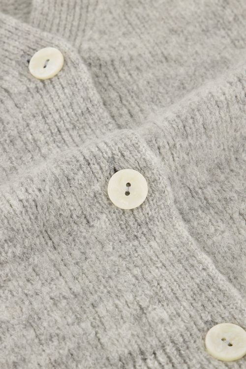 Grey knit cardigan with short sleeves | My Jewellery
