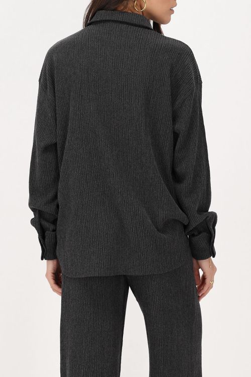Gray oversized blouse with buttons | My Jewellery