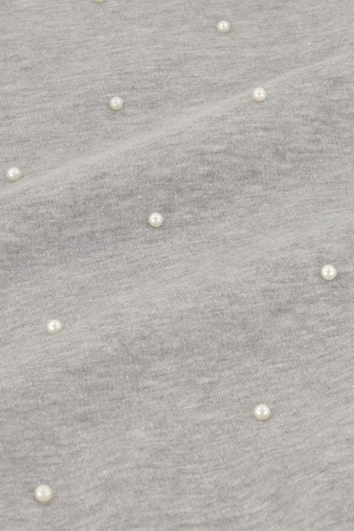 Grey oversized sweater with pearls | My Jewellery