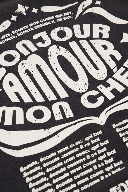 Grey T-shirt "Bonjour mon amour cheri" | My Jewellery