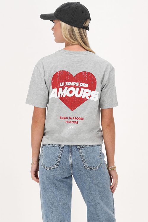 Grey T-shirt "Le temps des amours" | My Jewellery