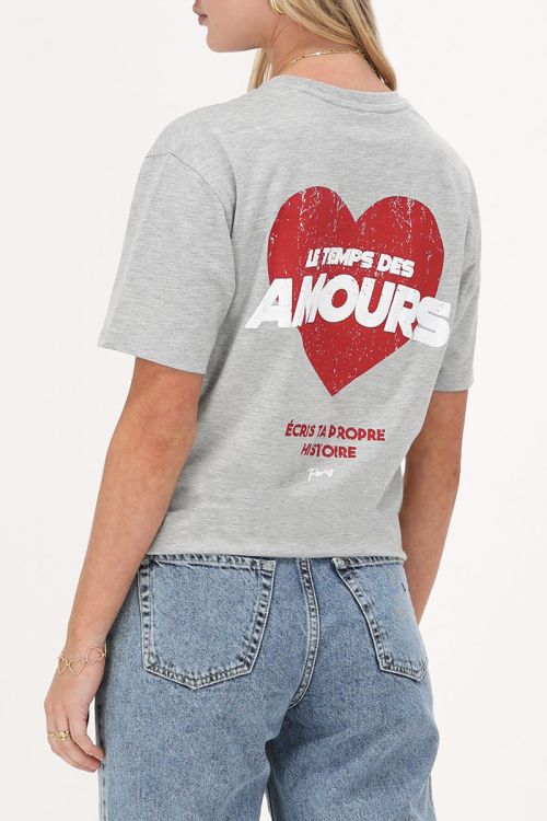 Grey T-shirt "Le temps des amours" | My Jewellery