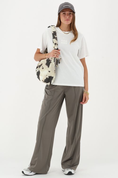 Grey wide jogger pants with stripes | My Jewellery