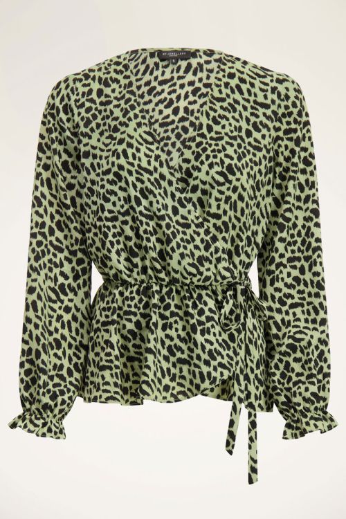 Groene wikkeltop met cheetah | My Jewellery