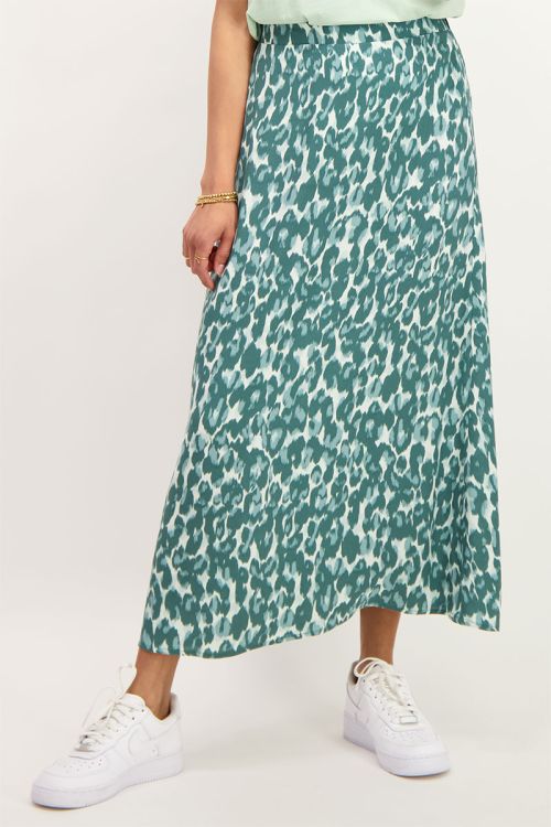 Groene midi rok in panterprint | midi rok | My Jewellery