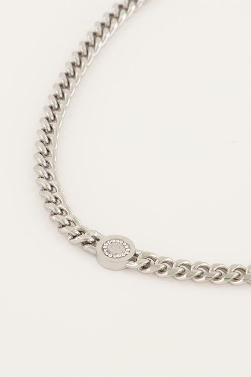 Chunky chain necklace with smiley