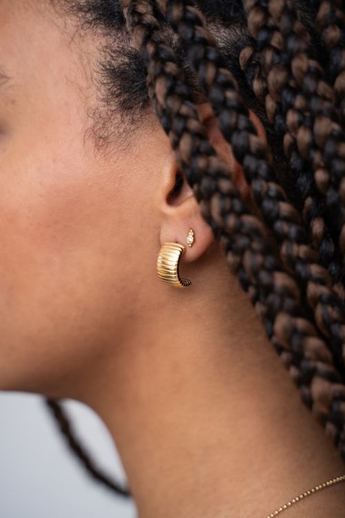 Half hoops with ridges | My Jewellery