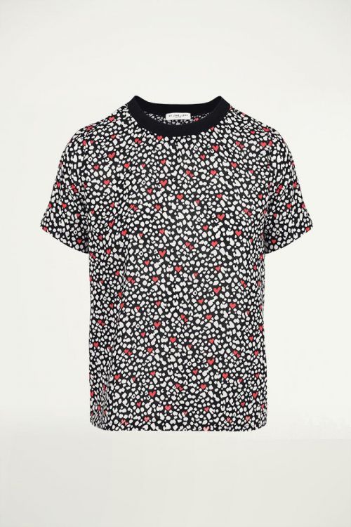 T-shirt met witte stipjes, Shirt met print My Jewellery