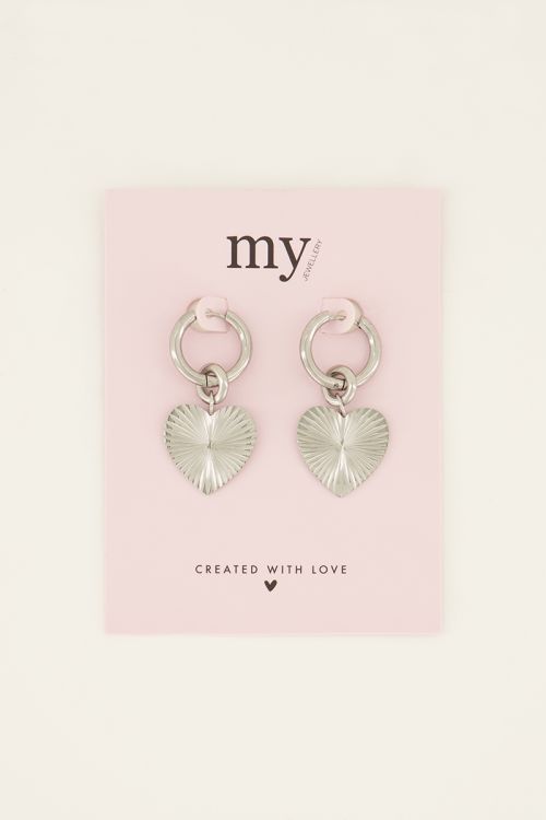 Oorringen met hart bedel | My Jewellery
