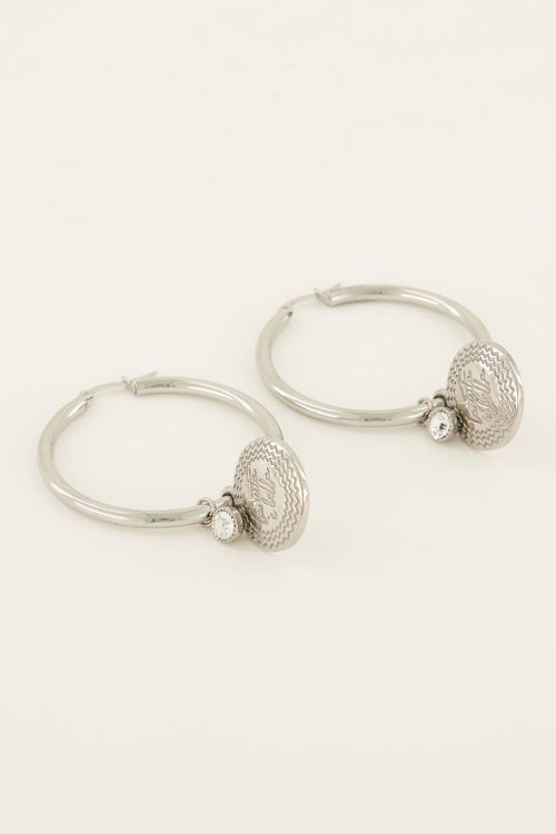 Oorringen met endless love charm | My Jewellery