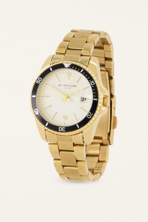 Horloge schakelband witte wijzerplaat | My Jewellery