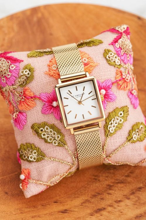 Horloge witte vierkante wijzerplaat | My Jewellery