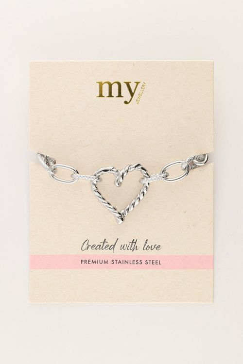 Iconic bracelet with twist and heart | My Jewellery