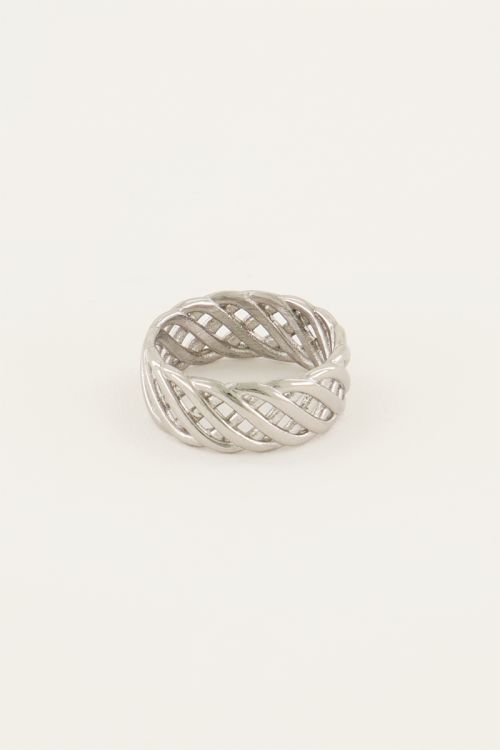 Iconic brede ring met patroon