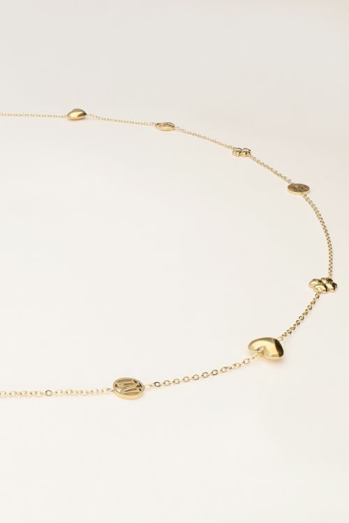 Iconic long necklace with hearts and clovers | My Jewellery