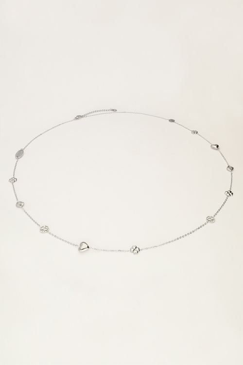 Iconic long necklace with hearts and clovers | My Jewellery