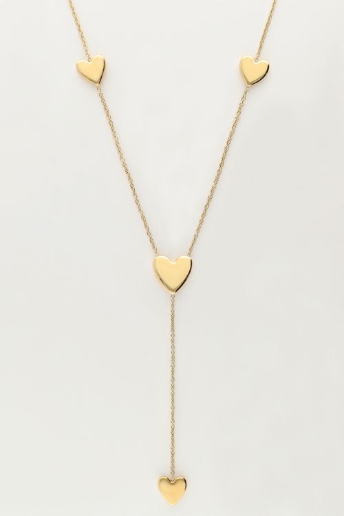 Iconic lange ketting met hartjes