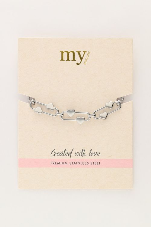 Iconic oval bracelet with hearts | My Jewellery