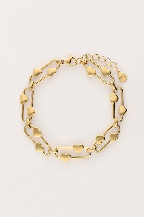 Bracelet Iconic ovale avec cœurs