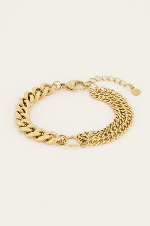 Iconic Gliederarmband schmal und breit