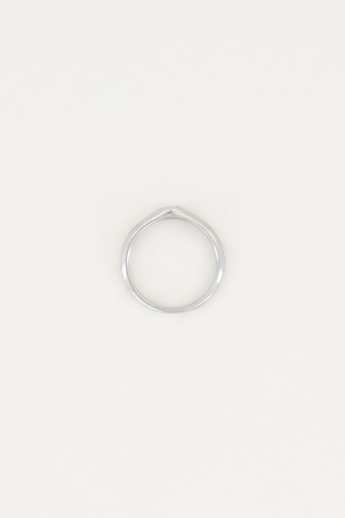 Silver coloured initial ring | My Jewellery