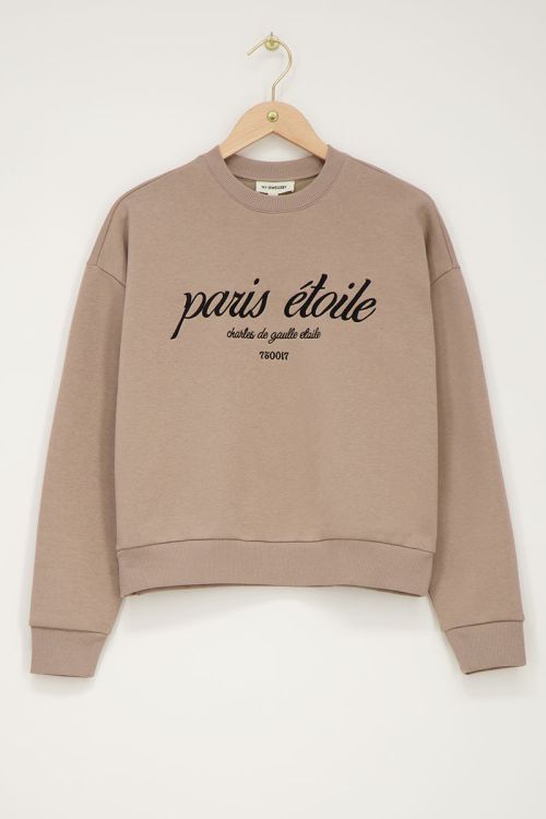 Beiges Sweatshirt "Paris etoile"