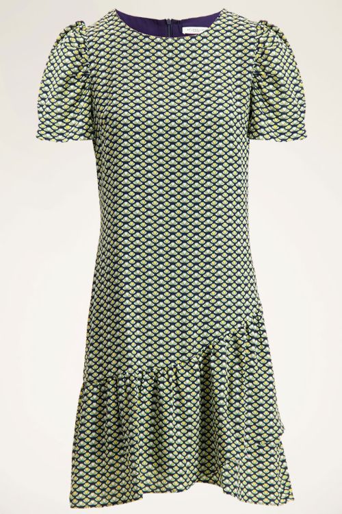 Straight dress with pleated sleeve My Jewellery