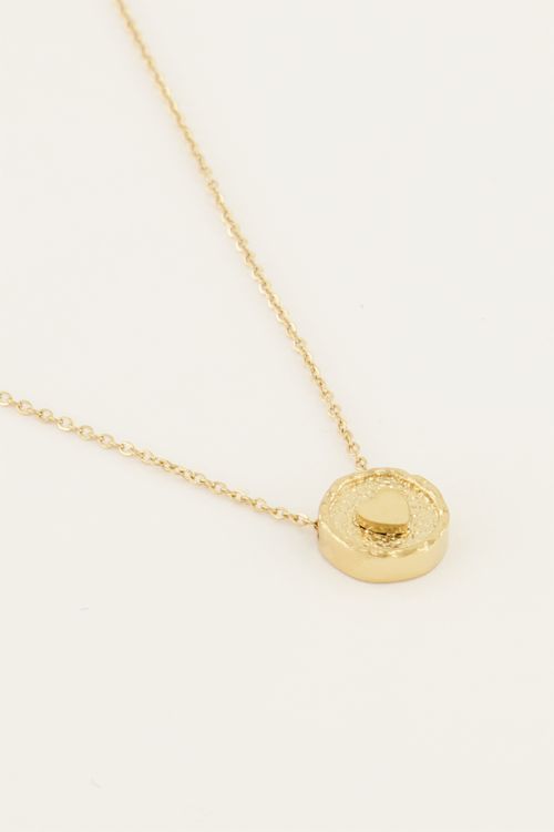 Ketting met ronde bedel & hartje