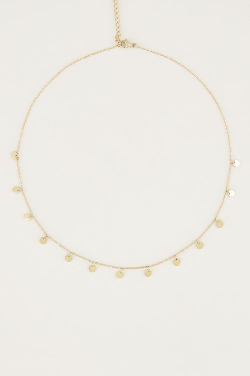 Ketting met kleine muntjes, korte ketting