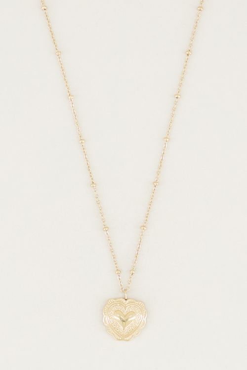 Ketting hartje gedetailleerd, ketting met hanger My Jewellery