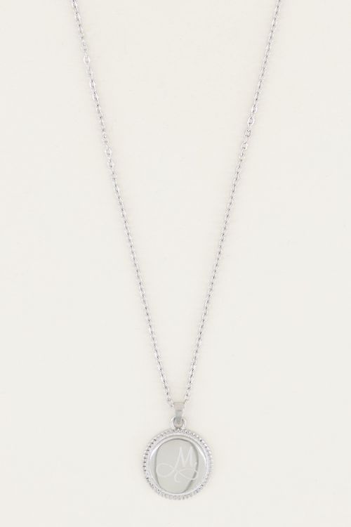 Ketting initial munt, ketting met letter My Jewellery