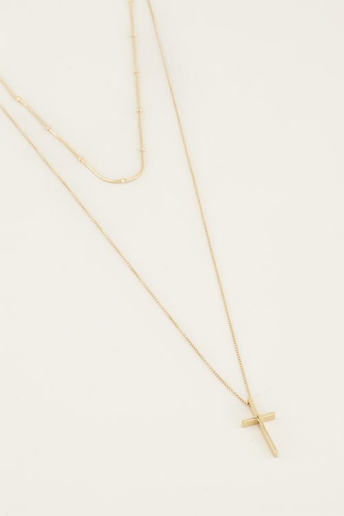 Dubbele ketting kruisje | Ketting met kruisje My jewellery