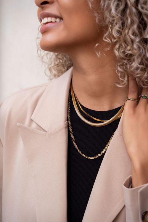 Ketting platte schakels | Ketting zonder hanger